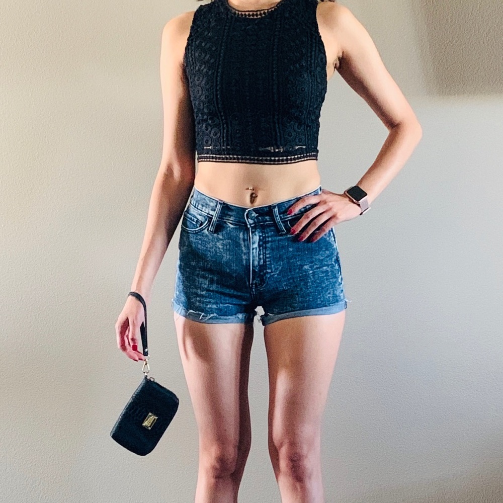 Abercrombie & Fitch High waisted denim shorts